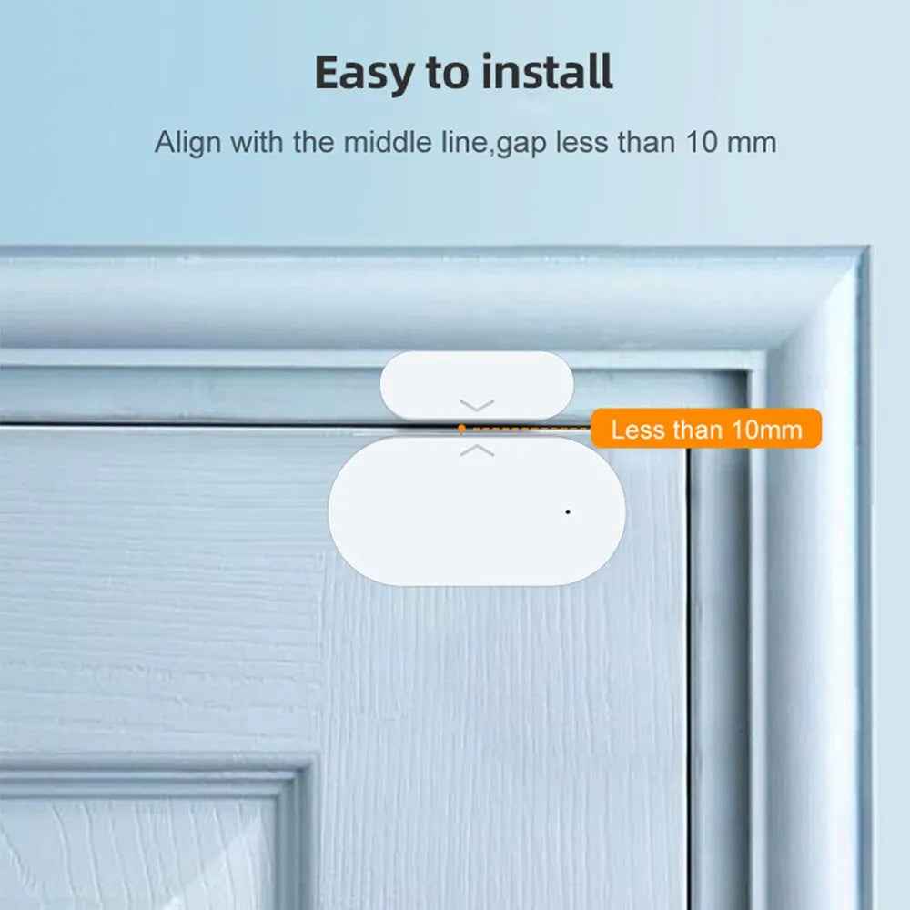 Tuya Zigbee Door and Window Magnetic Sensor Wireless Connection Smart Home Wireless Door Detectors Door Magnetic Automation