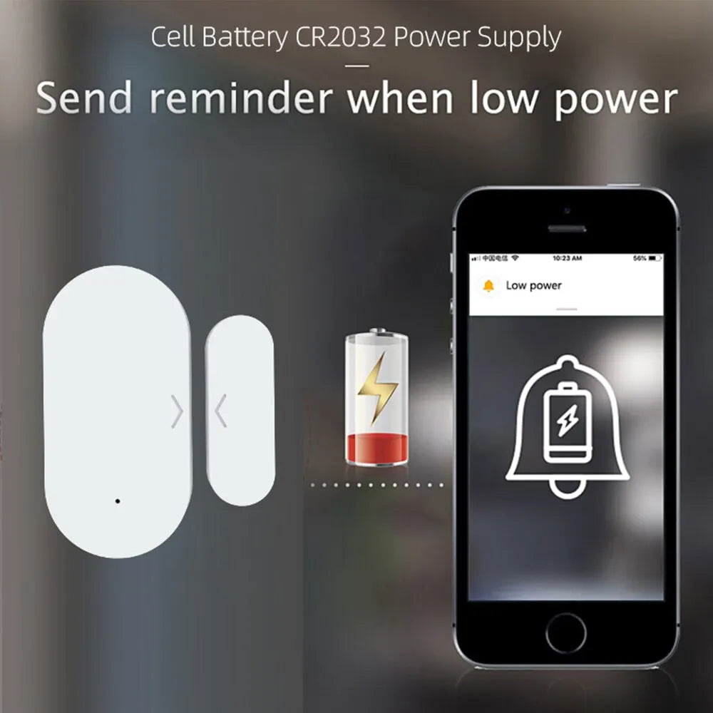 Tuya Zigbee Door and Window Magnetic Sensor Wireless Connection Smart Home Wireless Door Detectors Door Magnetic Automation