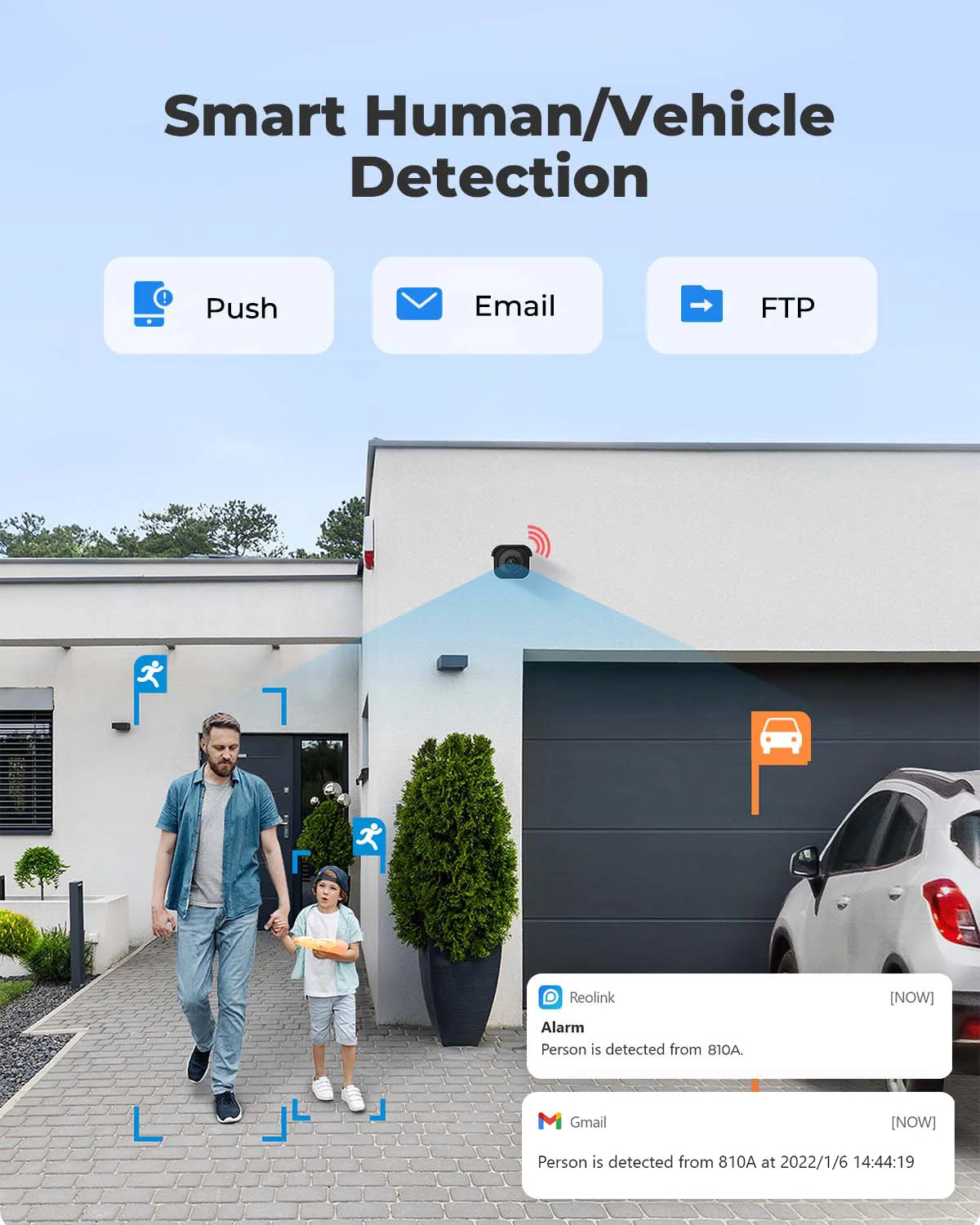 Reolink 4K Poe Security Camera 8MP Outdoor Security Protection IP Camera Smart Detection Street Surveillance Cameras for Home