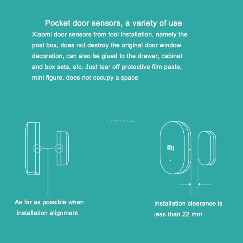 Door Window Sensor Pocket Size  Smart Home Kits Alarm System Work with Gateway Mijia Mi Home App without Package