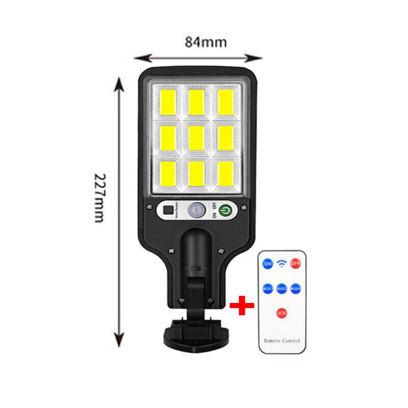 6000W LED Solar Street Wall Light PIR Motion Sensor Security Outdoor Garden Lamp