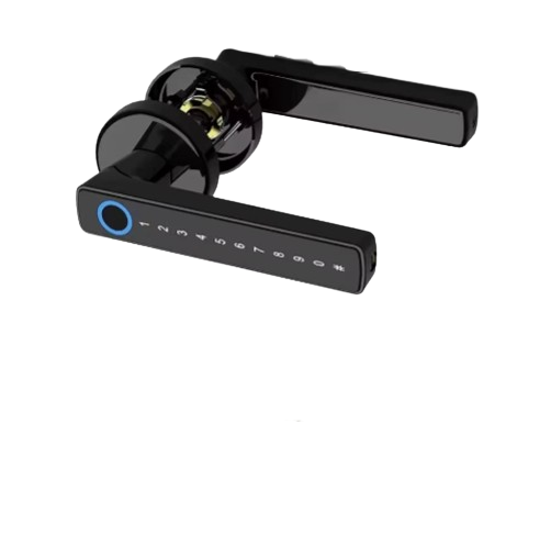 Smart Biometric Fingerprint Door Lock with Handle – Keyless Entry via Fingerprint, Code, Key & App